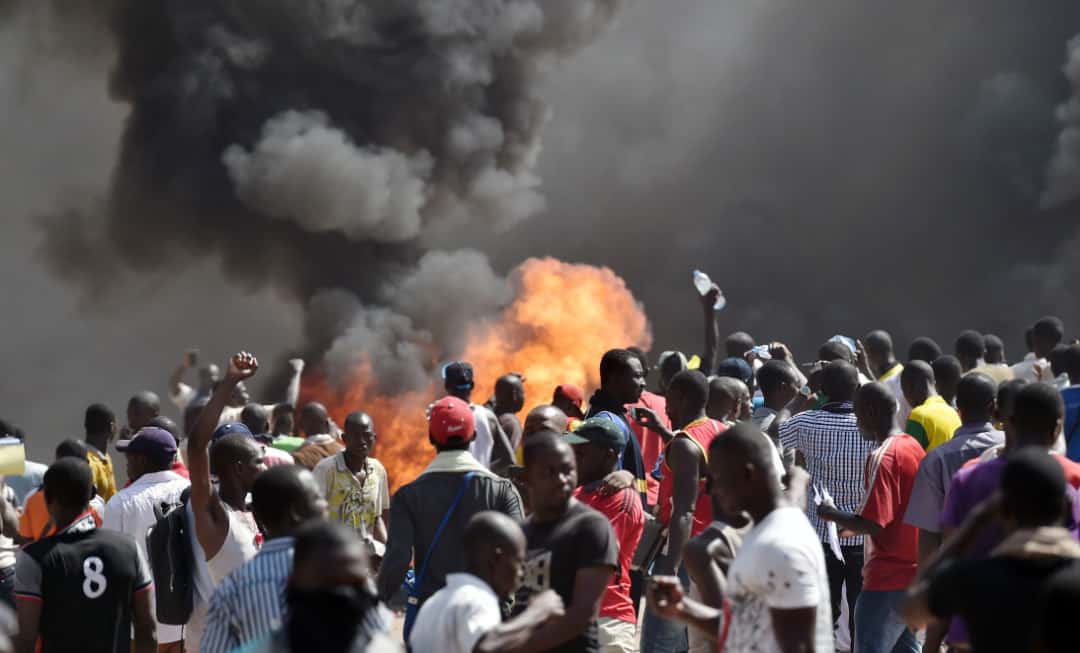Burning down the Parliament in Ouagadougou