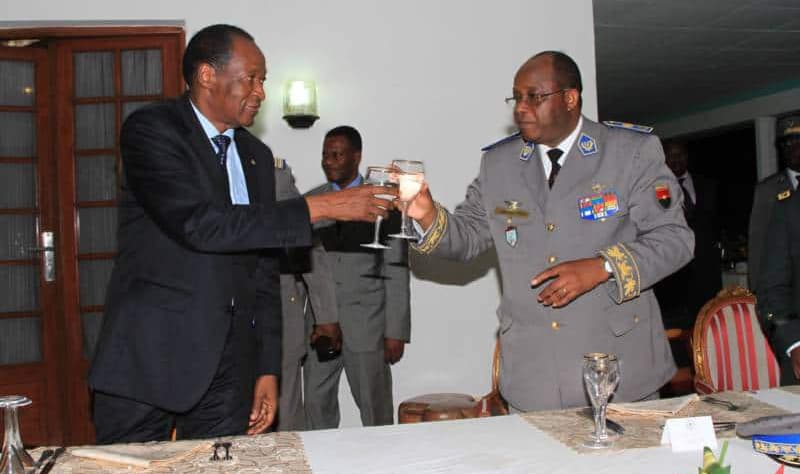Blaise Compaore with his army chief of staff Honore Traore